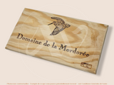 Estampe / Façade d'une caisse de vin en bois du Domaine de la Mordorée - Vallée du Rhône | Format 6 bouteilles = 30x17 cm