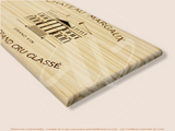 Estampe / Façade d'une caisse de vin en bois du Chateau Margaux - Bordeaux | Format 30x17 cm