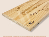 Estampe / Façade d'une caisse de vin en bois du Chateau Lafon Rochet - Saint Estephe - 2015 - Bordeaux | Format 30x17 cm