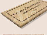 Estampe / Façade d'une caisse de vin en bois du Chateau Haut-Bailly - Millésime 2020 - Bordeaux | Format 6 ou 12 bouteilles = 30x17