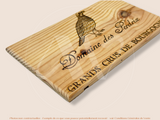Estampe / Façade d'une caisse de vin en bois du Domaine des Perdrix - Bourgogne | Format 6 bouteilles = 30x17