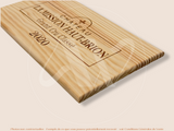 Estampe / Façade d'une caisse de vin en bois du Chateau La Mission Haut Brion - 2020 - Bordeaux | Format : 30x17 cm