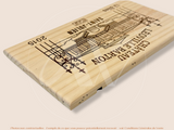 Estampe / Façade d'une caisse de vin en bois du Chateau Leoville Barton - 2015 - Bordeaux | Format : 30x17 cm