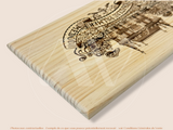 Estampe / Façade d'une caisse de vin en bois du Chateau Palmer - Margaux - Bordeaux | Format 30x17 cm