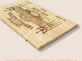 Estampe / Façade d'une caisse de vin en bois du Chateau Leoville Barton - 2015 - Bordeaux | Format : 30x17 cm