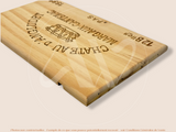 Estampe / Façade d'une caisse de vin en bois du Chateau d'Angludet - 1999 - Margaux - Bordeaux | Format : 30x17 cm