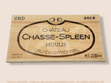 Estampe / Façade d'une caisse de vin en bois du Chateau Chasse Spleen - 2016 - Moulis - Médoc - Bordeaux | Format : 30x17 cm