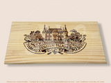 Estampe / Façade d'une caisse de vin en bois du Chateau Palmer - Margaux - Bordeaux | Format 30x17 cm