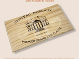 Estampe / Façade d'une caisse de vin en bois du Chateau Margaux - Bordeaux | Format 30x17 cm
