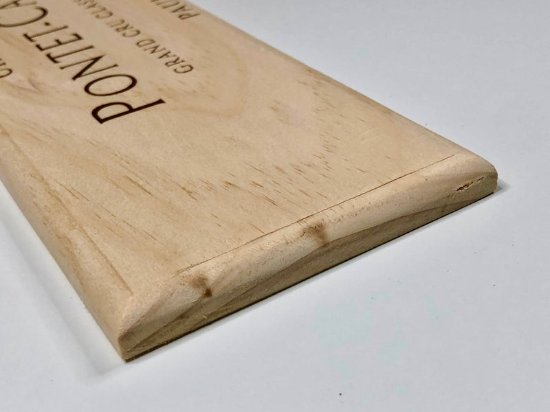 Estampe / Façade d'une caisse de vin en bois du Chateau Pontet Canet - Bordeaux | Format 1 bouteille = 30x9 cm