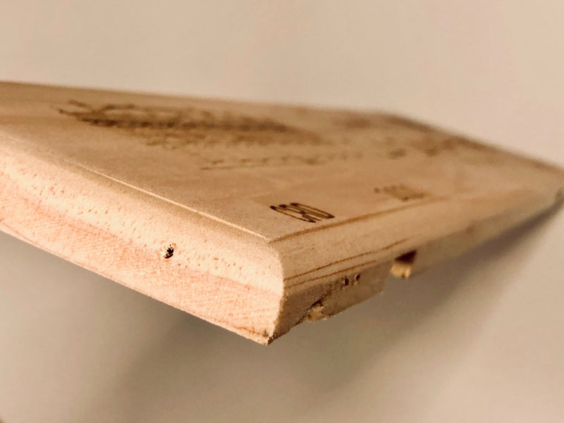 Estampe / Façade d'une caisse de vin en bois du Chateau de La Dauphine - Bordeaux | Format : 30x9 cm