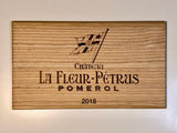 Estampe / Façade d'une caisse de vin en bois du Chateau La Fleur de Petrus - Bordeaux | Format 6 bouteilles = 30x17 cm