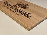 Estampe / Façade d'une caisse de vin en bois du Domaine du Vieux Télégraphe - Rhone | Format 6 bouteilles = 30x17 cm