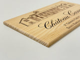 Estampe / Façade d'une caisse de vin en bois du Chateau Canon - Bordeaux | Format 6 ou 12 bouteilles = 30x17 cm