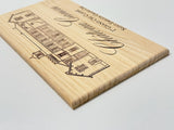Estampe / Façade d'une caisse de vin en bois du Chateau Canon - Bordeaux | Format 6 ou 12 bouteilles = 30x17 cm