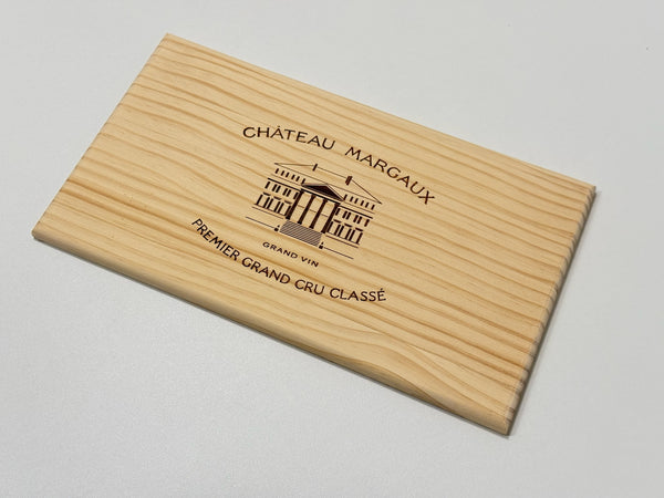 Estampe / Façade d'une caisse de vin en bois du Chateau Margaux - Bordeaux | Format 6 ou 12 bouteilles = 30x17