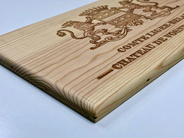 Estampe / Façade d'une caisse de vin en bois du Domaine du Comte Liger Belair - Bourgogne | Format 12 bouteilles = 30x17 cm