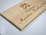 Estampe / Façade d'une caisse de vin en bois du Chateau Mouton Rothschild - Bordeaux | Format 12 bouteilles = 30x17 cm