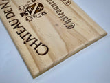 Estampe / Façade d'une caisse de vin en bois du Chateau de Nalys - Guigal - Chateauneuf du Pape - Rhône | Format 6 bouteilles = 30x17 cm