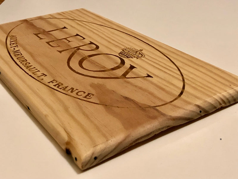 Estampe / Façade d'une caisse de vin en bois du Domaine Leroy - Bourgogne | Format 6 bouteilles = 30x17 cm