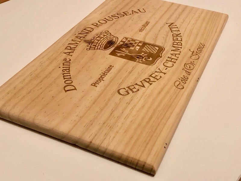 Estampe / Façade d'une caisse de vin en bois du Domaine Armand ROUSSEAU - Bourgogne | Format 6 bouteilles = 30x17 cm