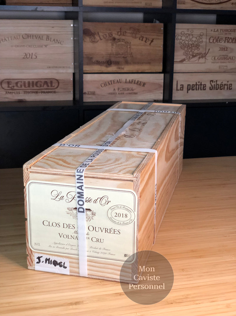 Domaine de la Pousse d'Or  |  Volnay  |  Premier Cru  |  "CLOS DES 60 OUVREES » en Monopole  |  2018  |  Jéroboam  |  Caisse Bois